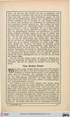 Vom Großen Drama