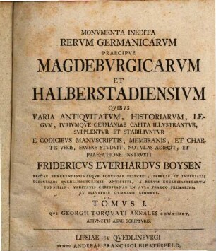 Annales Magdeburgensium ac Halberstadensium dioecesium Annalium Magdeburgensium ac Halberstadensium dioecesium pars ...