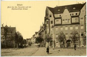 Döbeln. Blick über den Sternplatz nach der Kleinbauchlitzer Straße