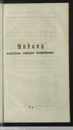 Anhang verschiedener rechtlichen Entscheidungen