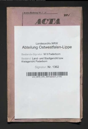 Erblasser: Tewes, Veronika, geb. Wölting; Ehepartner: Tewes, Johann: