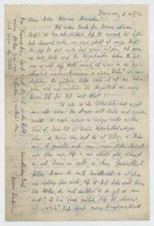 Brief von Eberhard Rogge an Vera Hausmann. Hannover