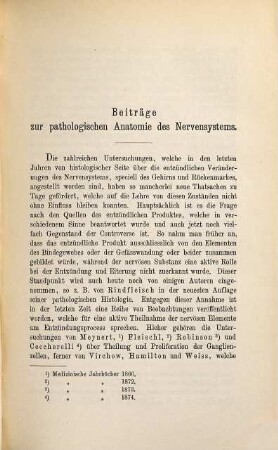 Beiträge zur Anatomie pathologischen des Nervensystems : Inaugural-Diss. von Strassburg
