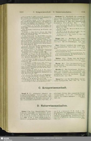 C. Kriegswissenschaft