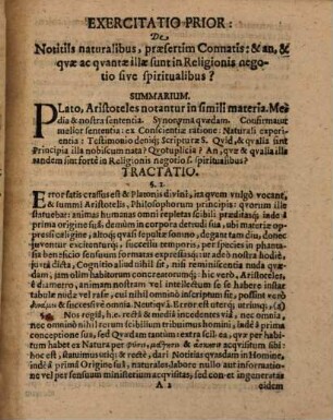 Exercitationum philos. theol. duas, quarum prior de notis naturalibus ..., posterior de conscientia, eiusdem constitutione ...