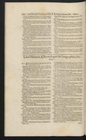 Libri Historici, Chronologici & Geographici, &c.