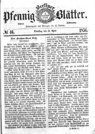 No. 46, Dienstag,den 15. April