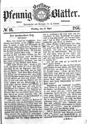 No. 46, Dienstag,den 15. April
