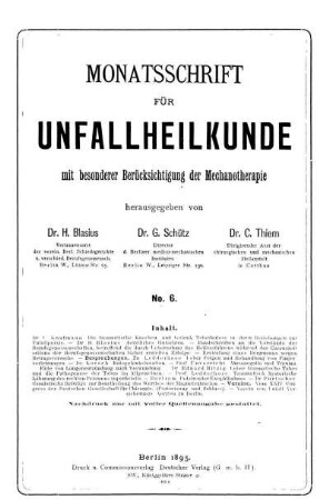 No. 6. Berlin, 20. Juni 1895. II. Jahrgang.