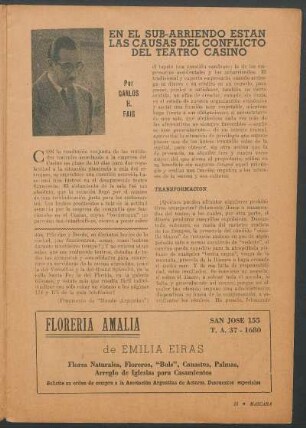 En el subarriendo están las causas del conflicto del teatro casino