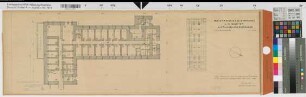 Münster (Münster) Luftschutzbunker Lotharingerstraße Grundriß Untergeschoß 1959 1 : 100 29,5 x 91 Zeichnung Finanzbauamt Münster Hochbauamt Münster