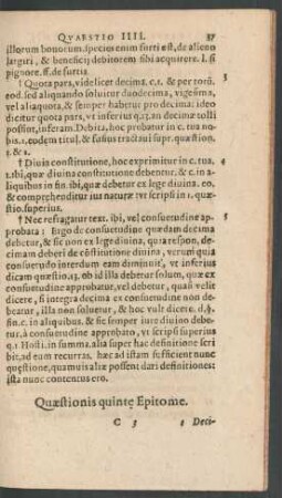 Quaestionis quintae Epitome.