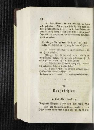 Aus Württemberg : Schullehrer-Conferenz aus Munderkingen ; [Nachrichten]