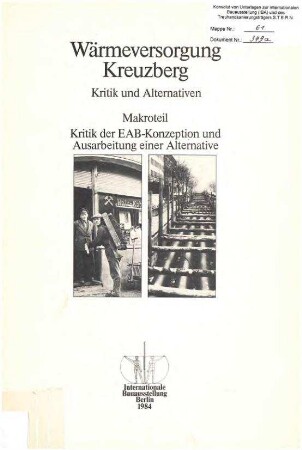 Gutachten: Wärmeversorgung Kreuzberg, Kritik/Alternativen
