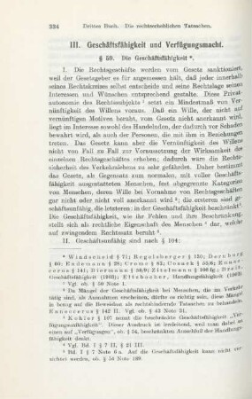 III. Geschäftsfähigkeit und Verfügungsmacht