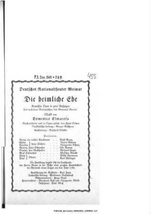 Die heimliche Ehe