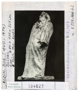 François Auguste René Rodin: Denkmal für Honoré de Balzac, Entwurf. Paris, Musée Rodin