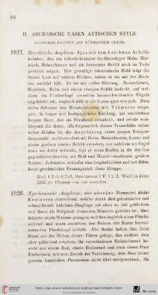 II. Archaische Vasen attischen Styls (No. 1927 - 1934)