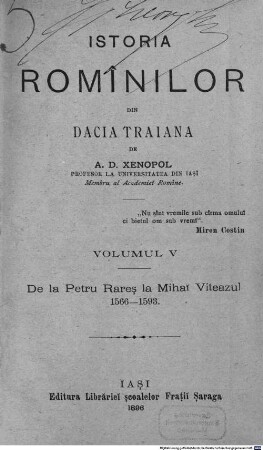 Istoria romînilor din Dacia Traiană, 5. De la Petru Rareş la Mihaĭ Viteazul : 1566 - 1593