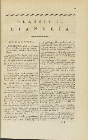 Classis II. Diandria.