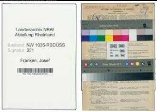 Entnazifizierung Josef Franken , geb. 05.03.1896 (Ingenieur)