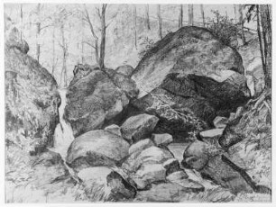 Bernkopf, Georg: Amselgrund. Um 1940/1943. Zeichnung, bezeichnet "Georg Bernkopf"