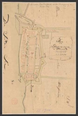 Plan von Staveren in Friesland
