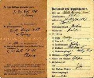 Soldbuch (Nr. 257 der Stammrolle) für den Musketier Willi Kühn