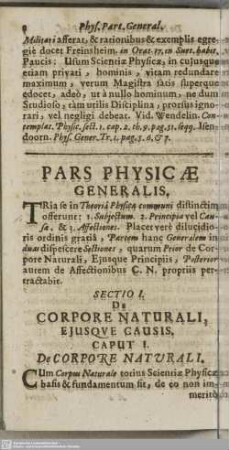 Pars Physicae Generalis