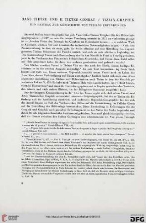 Tizian-Graphik: Ein Beitrag zur Geschichte von Tizians Erfindungen, [1]