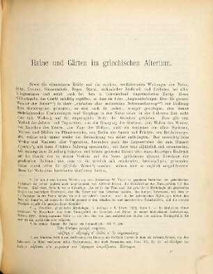 Haine und Gärten im griechischen Altertum