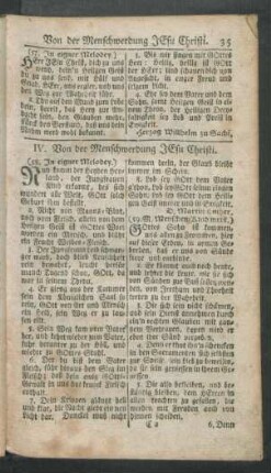 IV. Von der Menschwerdung JEsu Christi