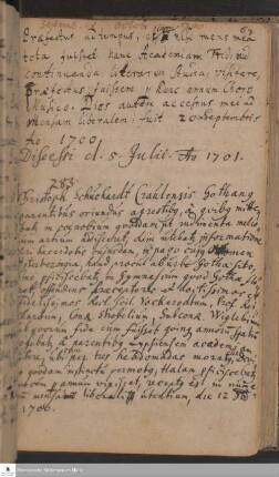 Lebenslauf von Christoph Schuchardt.