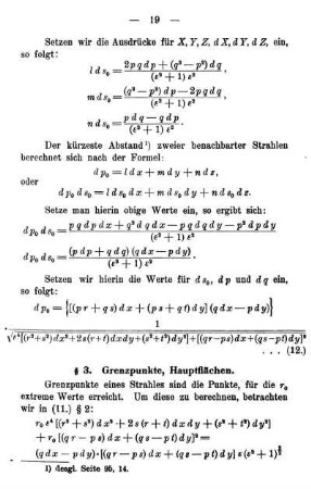 § 3. Grenzpunkte, Hauptflächen.