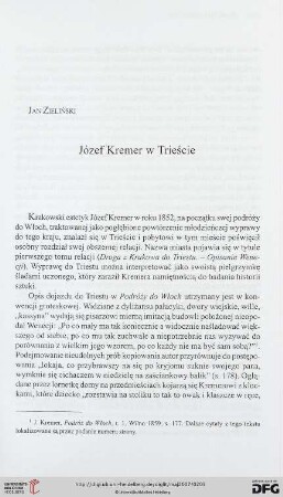 Józef Kremer w Trieście