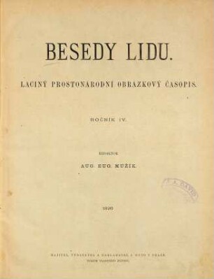Besedy lidu : laciný prostonárodní obrázkový časopis. 4. 1896
