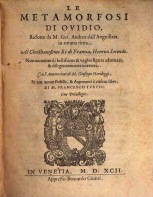 Le Metamorfosi di Ovidio