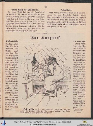 Zur Kurzweil.