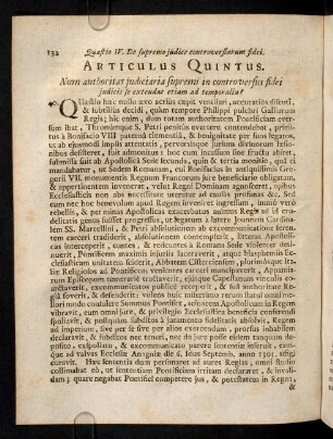 132-139, Articulus Quintus