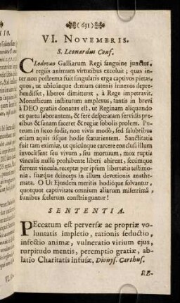 631-640, VI. - X. Novembris
