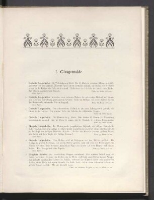 I. Glasgemälde