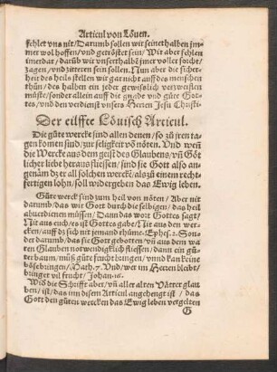 Der eilffte Lövisch Articul.