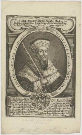 Bildnis des Mauritius, Hertzog zu Sachsen