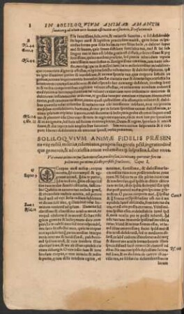 In Soliloquium Animae Amantis ... Praefatiuncula.