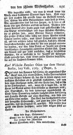 Oden aus dem Horaz.