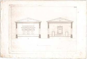 Voit, Johann Michael; Entwurf für eine Kirche - Querschnitte