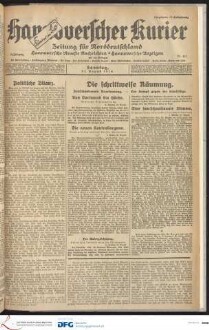 Hannoverscher Kurier : Hannoversches Tageblatt ; Morgenzeitung für Niedersachsen