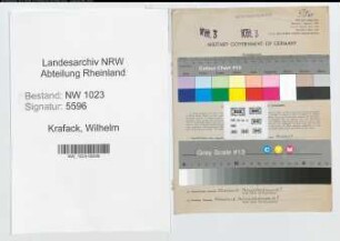 Entnazifizierung Wilhelm Krafack , geb. 12.12.1901 (Bankangest.)