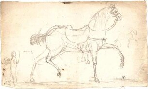 Gärtner, Friedrich von; Frühe Zeichnungen - Pferd (Studie)