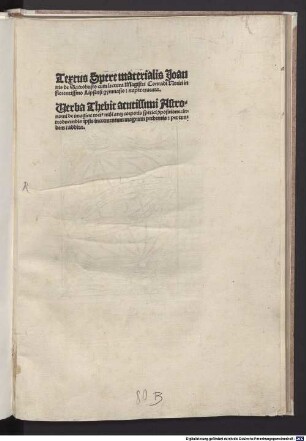 Textus Spere materialis Joannis de Sacrobusto